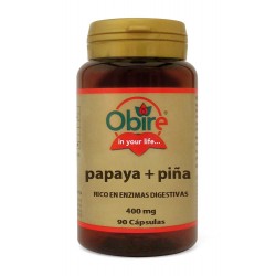 PAPAYA + PIÑA 400 MG. 90 CÁPSULAS