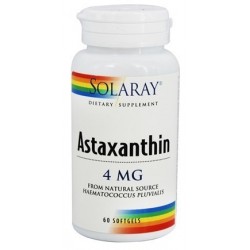 Astaxantina 4mg Solaray 60 comprimidos
