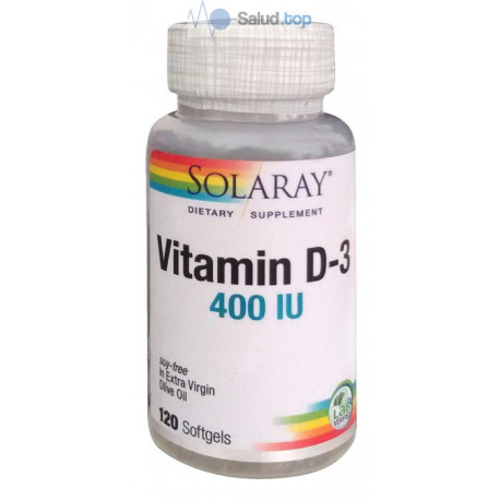 Vitamina D3 400Ui 120perlas Solaray